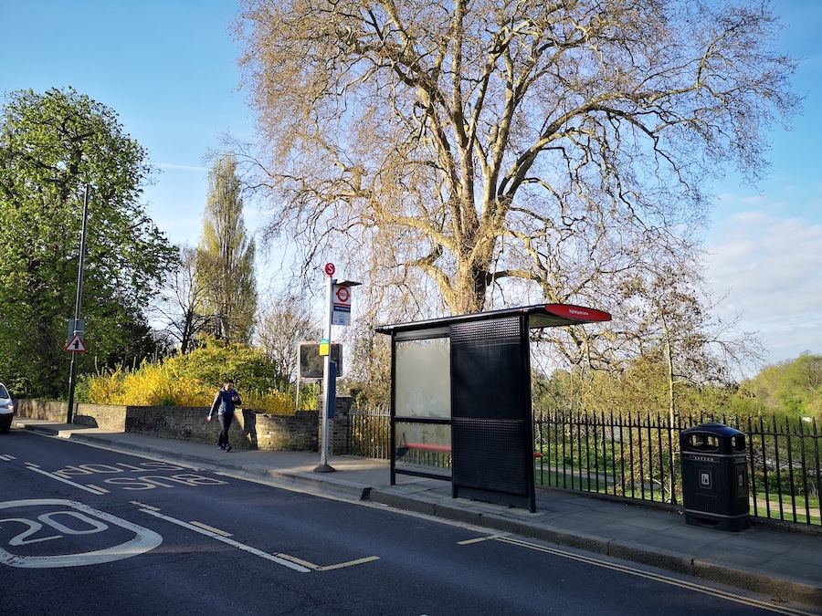 bus stop on ham road